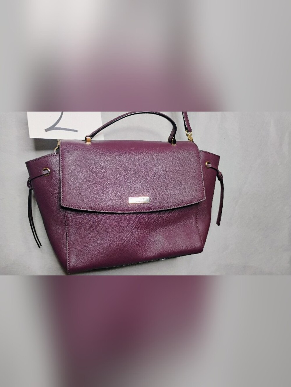 Kate Spade Burgundy Bag Purse Shoulder Strap Laurel Way Lilah